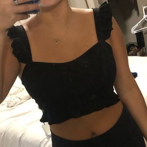 Black crop top
